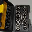 Bolt Extractor Kit, 14 PCS Impact Bolt & Nut Remover Set with 3/8 Inch Adapter, Upgrade Stripped Bolt Extractor Socket Set with Portable Tool Box, Easy Out for Rusted, Damaged, Round Bolt Nuts Screws