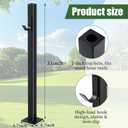 33 Inch Retractable Hose Reel Mounting Post with Multi-functional Hook Heavy Duty Vertical Stand for Garden Outdoor