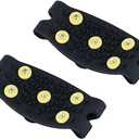Kids Silicone ICE CRAMPONS  Anti-Slip 5 Spikes for Footwear, Traction Grips for Walking, Hiking, Snow, and ICE Adventures