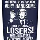 LINQUO Gifts for Dad from Daughter, Son, Kids on Fathers Day, Christmas, Birthday - Funny Fathers Day Tumbler - Present for Father - Dad Tumbler 20oz Stainless Steel