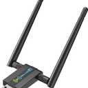 Wireless USB WiFi Adapter for PC: 1300Mbps 5G/2.4G Dual 5dBi High-gain Antennas WiFi Adapter for Desktop PC, Wireless Network Dongle for Windows11/10/7