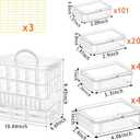 131pcs Bead Storage Container,4Tier-Bead Organizer Boxes And Craft Storage Boxes, Storage Stackable portable box,DIY Jewelry Craft Nails, Bracelets, Jewelry, Diamonds, Pens, (4Tier)