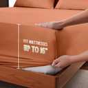 Full Sheet Set,4 Pieces Hotel Luxury Breathable Soft Microfiber Bedsheets, Anti Pilling Deep Pockets Easy Care Bed Sheets, Brunt Orange