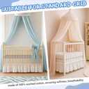 Hahafelt White Crib Skirt Dust Ruffle 28" x 52" with 16" Drop100% Washed Cotton Baby Bed Crib Skirt for Boys & Girls' Cribs, Durable & Fade - Resistant Nursery Bedding, Fits Standard Cribs (Boho)
