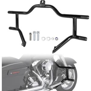 AUFER Motorcycle Front Highway Engine Guard Crash Bar Compatible With For 2009-2024 Harley Touring Street Glide Road King Electra Glide Trike Flat Out Crash Bar Bumper Protector