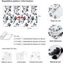 6 x Heroad Peel & Stick Wallpaper - Floral Navy Blue Removable Boho Contact Paper for Cabinets & Bathroom - Waterproof Self-Adhesive Vinyl Roll 17.3''x196''