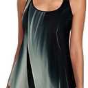 Urchics Womens 2025 Tankini Swimsuits Tummy Control Flowy Swimwear Two Piece Bathing Suits Swim Tank Top with Boyshorts M