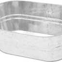 Classic Oval Ice Bucket,Galvanized Bucket,Metal Drink Cooling,Large Galvanized Oval Beverage Tub for Home,Swim Pool Party