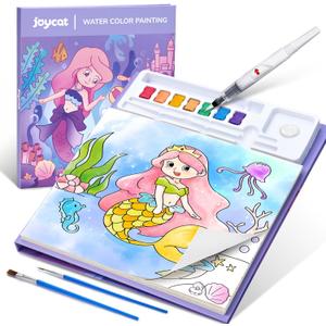JoyCat Paint with Water Coloring Books for Toddlers, Watercolor Painting Sets for Kids Ages 3-5 4-8, Arts and Crafts Drawing Activities Toy Birthday Gift for Boys Girls (Underwater World)
