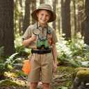 Kids Explorer Adventurer Costume Boys Girls Outdoor Kit Safari Camping Jungle Seeker Trailblazer Cosplay