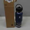 Hydro Flask Travel Water Bottle - Insulated Stainless Steel - Wide Straw Lid, Non Spill, Leakproof in 32 Oz Indigo Blue