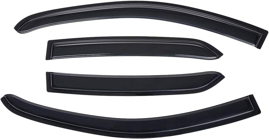 Lightronic Extra Durable Outside-Mount Auto Vent Window Visor, Fit 2013-2022 Buick Encore (EXCLUDES Encore GX), 2013-2022 Chevrolet Trax, UV Protection Rain Guard, Original Wind Deflector, Smoke, 4Pcs
