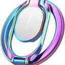 Doflyesky Magnetic Phone Ring Holder with Magsafe, Double Adjustable Gym Finger Ring Grip, Removable Phone Grip, for iPhone, iPad and Smartphones, Compatible with Magnetic Car Mount (Colorful)