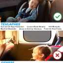 Tevlaphee Car Sunshade Kids, Universal Sun Visor Car Net Sunscreen Baby with Certified UV for Side Window Mesh Material Protects Passenger Baby, Children & Pets(L) (XL)