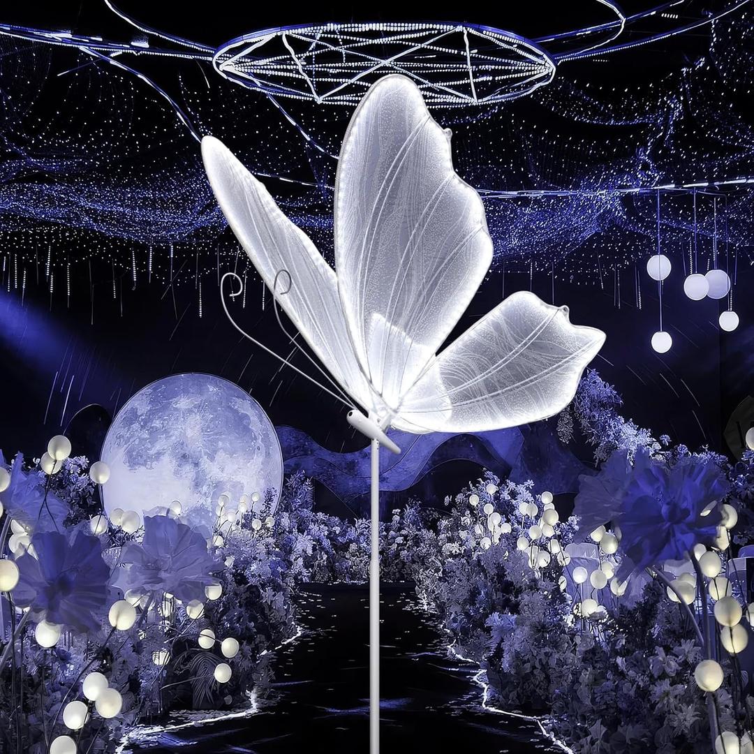 Wedding Butterfly LED Floor Lamp: Hanging Butterfly White Color Ceiling Light - Romantic Wedding Decoration Lights Fixture - Adjustable Height Creative Props (1, 60 CM/23.6 in) Wedding Butterfly LED Floor Lamp: Hanging Butterfly White Color Ceiling Light - Romantic Wedding Decoration Lights Fixture - Adjustable Height Creative Props (1, 60 CM/23.6 in)