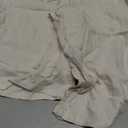 LILLUSORY Women's Linen Summer Palazzo Pants Flowy Wide Leg Beach Pants with Pockets (Beige, L)