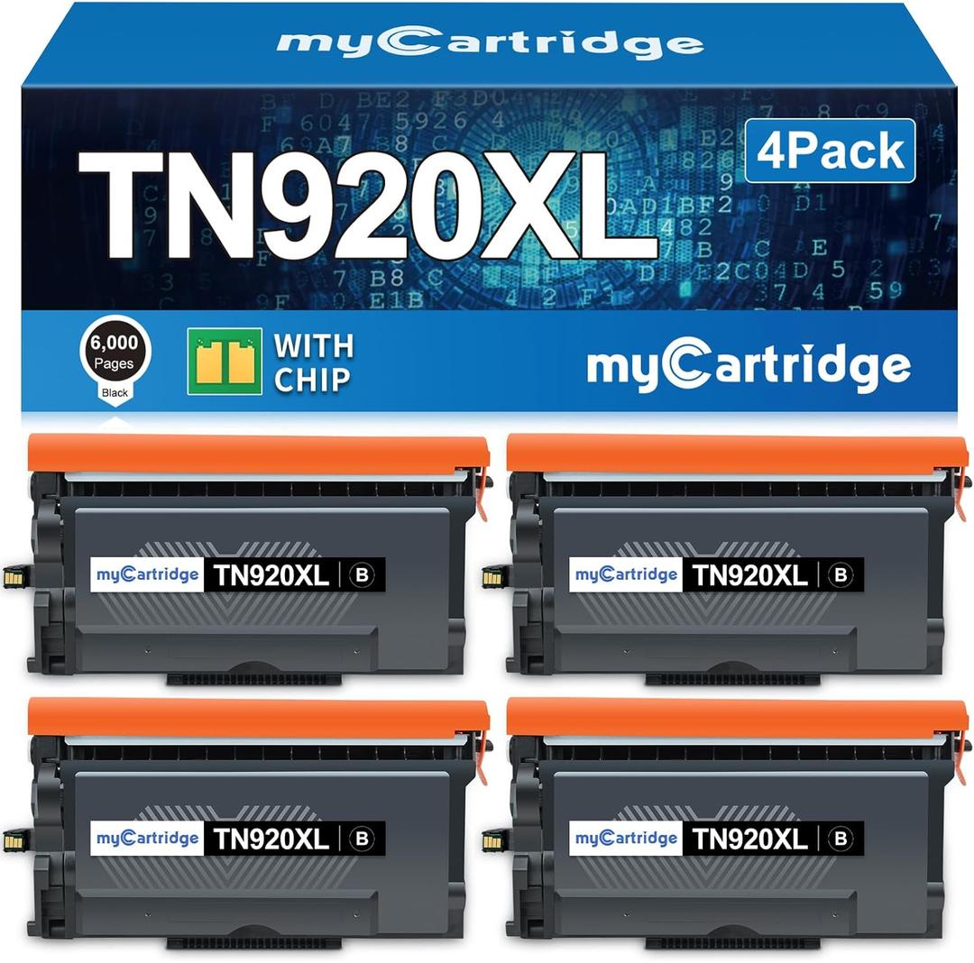 TN920XL TN920 Toner Cartridge Compatible Replacement for Brother TN 920 TN920XXL TN-920XL TN920UXXL Toner for HL-L6210DW HL-L5210DW HL-5915DW HL-L6210DWT HL-L5210DN High Yield Printer Ink 4 Pack