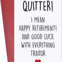4 x Ithmahco Funny Retirement Card for Coworkers, Coworker Leaving Cards for Women Men, Farewell Gifts for Him Her, Happy Retirement Gifts for Teachers Boss Teacher Nurse