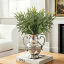 30 PCS Real Touch Christmas Norfolk Pine Stems Branches, 13 Inch Soft Droopy Artificial Greenery Pine Picks Faux Greenery Stems for Table Garland Wreath Mantel Holiday Indoor Home Decor