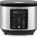 AROMA 6-Cup (Uncooked)/ 12-Cup (Cooked) Slow Cook Rice Cooker and Brown Rice Cooker with Lift-Out Pot Handles and Silicone Storage Lid, PFAS-Free Ceramic Coating