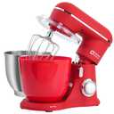 Kitchen in the box Stand Mixer, 4.5QT+5QT Two bowls Electric Food Mixer, 10 Speeds 3-IN-1 Kitchen Mixer for Daily Use with Egg Whisk,Dough Hook,Flat Beater (Matte Red, 5QT)