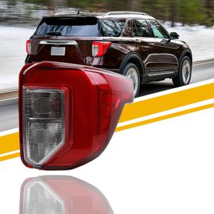 Dasbecan Right Passenger Side Tail light Compatible With 2020-2024 Ford Explorer Halogen+LED Rear Light Replace# LB5Z13404F FO2801275