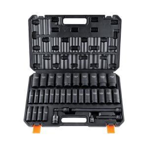 VEVOR 1/2" Drive Deep Impact Socket Set, 34pcs Socket Set Metric (8-36mm) 6 Poin