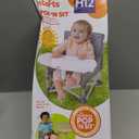 Bright Starts Pop 'N Sit Portable Booster, Indoor/Outdoor Use, Floor Seat with Feeding Tray, Grey, 6 Mos - 3 Yrs (Gray 2)