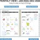 2026 Planner 8.5" x 11", Weekly and Monthly Calendar Planner Book, January 2026 - December 2026, Hardcover Spiral Planner with Monthly Tabs, Notes Pages, Perfect for Women & Men, A4 - Blue