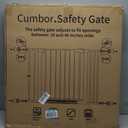 Cumbor 29.7-46" Baby Gate for Stairs, Toddler Safety Essentials for The House, Auto Close Dog Gate for Doorways, Mom's Choice Awards Winner-Easy Install Pressure Mounted Pet Gates for Dogs, White