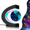 Magnetic Levitating Floating Globe with 7 Colored Lamp, Cool Tech Gadgets Gifts World Globe for Men Father Boy Girls, Birthday Gifts Office Home Desk Decor Display Frame