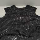 BABEYOND Women's Flapper Dresses 1920s Beaded Fringed Great Gatsby Dress XL Black