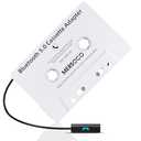 Car Audio Bluetooth 5.0 Cassette Receiver, Cassette Bluetooth Adapter for Car Tape Player, Wireless Cassette Aux Adapter with Hands-Free Calling, Universal Compatibility for Smartphone,Tablet(White)