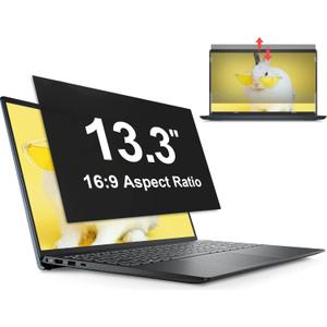 Laptop Privacy Screen 13.3 Inch Compatible with Hp/ Dell/ Acer/ Samsung/ Asus/ Toshiba/ Sony/ Thinkpad, Removable 16:9 Aspect Privacy Filter Screen Protector for 13.3Inch Laptop, Anti Blue Light Glare