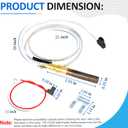 21"100112328 Thermopile for Water Heater,750 Millivolt Waters Heaters Thermocouple Compatible with Reliance,Whirlpool, A.O.Smith,Kenmore, American Water Heater,Rheem Thermopile Replaces 9007872005