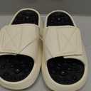 Glitopper Magnetic Acupressure Slippers Massage Slippers Acupressure Foot Shoes Reflexology Sandals Gift for Men Women Reduce Feet Neuropathy Pain Relief(Us Women 8.5-9.5/ Men 6.5-7.5,White)