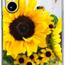 Case for Samsung Galaxy S24 FE,Sunflower Bee Drop Protection Shockproof Case TPU Full Body Protective Scratch-Resistant Cover for Samsung Galaxy S24 FE