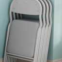 Kids Folding Chairs , Toddlers Children's Activity for Dining Room, Daycare, Classrooms (Grey), 4pcs