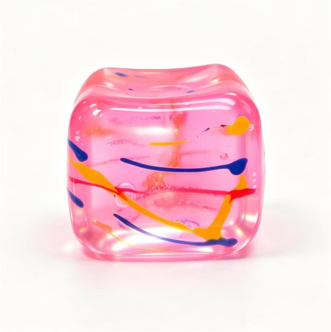 1 Pack Fidget Toys Squishy Stress Cube, Stress Balls for Kids Adults Squishies Stress Relief, Ice Sugar Sensory Toys for Kids with Autism, Fidgets for Classroom Prize Toys(Pink,1 Pack)