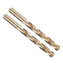PATIKIL 27/64" Drill Bit, Jobber Straight Shank M35 Cobalt 5% High-Speed Steel 135 Gold Finish for Stainless Steel Hard Metal - 2 Pack