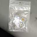 PAGOW 24 Pcs Flower Iron on Patches, Daisy Applique Patch for Clothes, Sew On Embroidered Floral Applique for Bags, Jeans, Shirts (White, 4 Sizes)