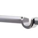 Extensional 1 and 0.65 inch Round Double Rod Bracket with Concrete Wall mounting base plate(Chrome)