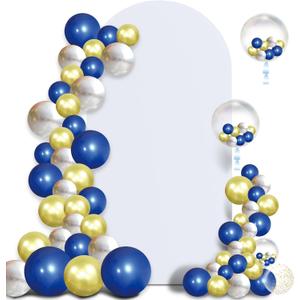 Arch Backdrop Stand Cover 6Ft White Thick Spandex Fabric Arch Backdrop Cover High Elasticity Fitted Round Top for Wedding Birthday Party Baby Shower Garden Decoration