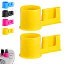 Paddle Board Cup Holder, 2-in-1 Paddle Board Kayak Cup Drink Holder, for Types of Cup Bottle for Surfboards, Outdoor Yoga, Fishing, Boat, Surfing (Yellow)