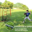 BaseGoal 7'7' Baseball Softball Practice Net,Baseball Backstop,for Hitting Pitching Batting Catching with Bow Frame,Bonus Strike Zone