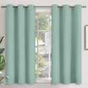 YoungsTex Sage Green Blackout Curtains 48 Inches Length 2 Panels - Short Thermal Insulated Drapes with Grommet Room Darkening for Living Room Bedroom Window, 42 x 48 Inch