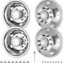 19.5" 10 Lug 5 Holes,Wheel Simulators,Stainless Steel,Hubcap with Bolt Kit Fit for Ford Raptor, 2005-2021 Ford F450/F550,Raptor 2WD Trunk Dually Wheel Cover Set (304 Stainless Steel)