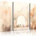 3Pcs The Last Supper Canvas Wall Art Christian Watercolor Retro Jesus Wall Decor Pictures Bible Stories Prints Minimalist Religious Faith God Paintings for Dining Room Home Decoration, 16x24in