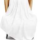 Exclusivo Mezcla Fleece Pure White Throw Blanket for Couch, Sofa, Super Soft and Warm Blankets, All Season, Cozy, Plush, Lightweight, 50x60 Inches