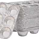 Muffin Pan 6-Cup Cupcake Aluminum Pans Favorite Muffin Tin Size for Baking Cupcakes - Standard Size (6-cup-20Pack)